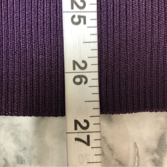 INC International Concepts Purple Ribbed Mock Neck Puff Sleeve Size L NWT - Picture 6 of 7